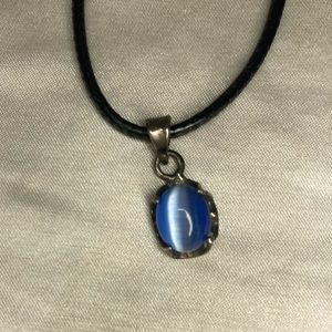 Beautiful Cats Eye Glass charm necklace